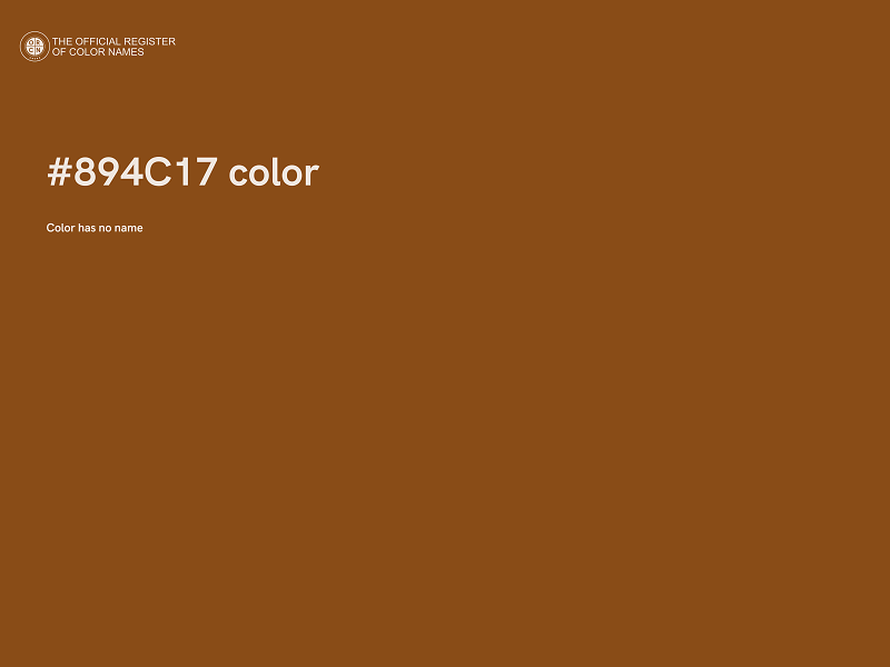 #894C17 color image