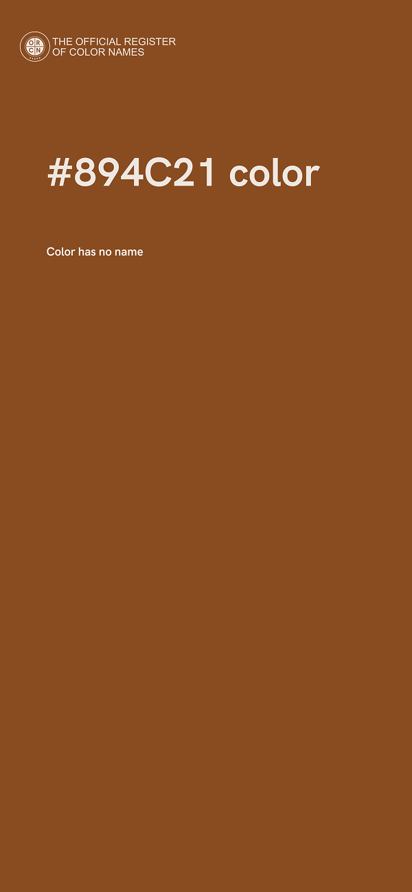 #894C21 color image