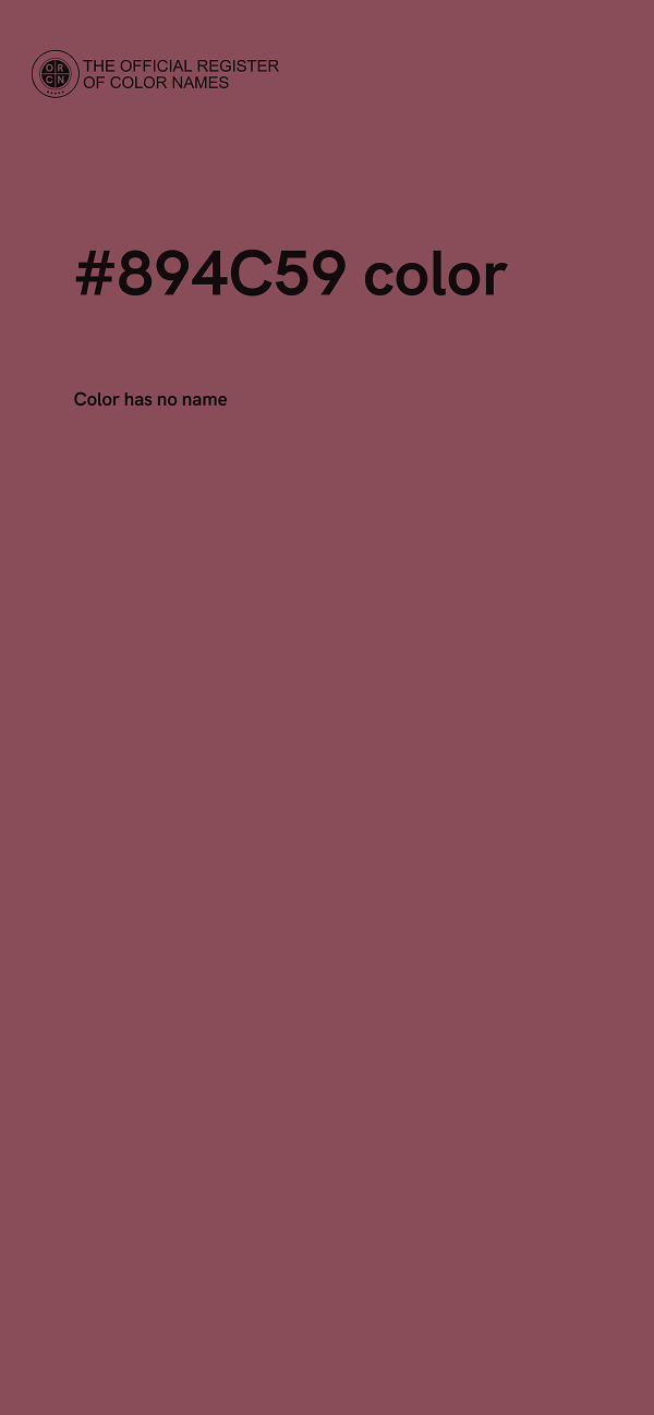 #894C59 color image