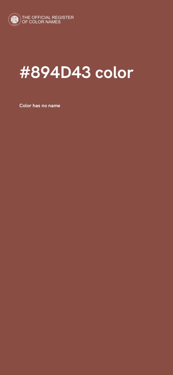 #894D43 color image