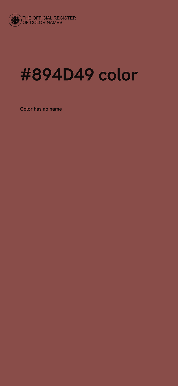 #894D49 color image