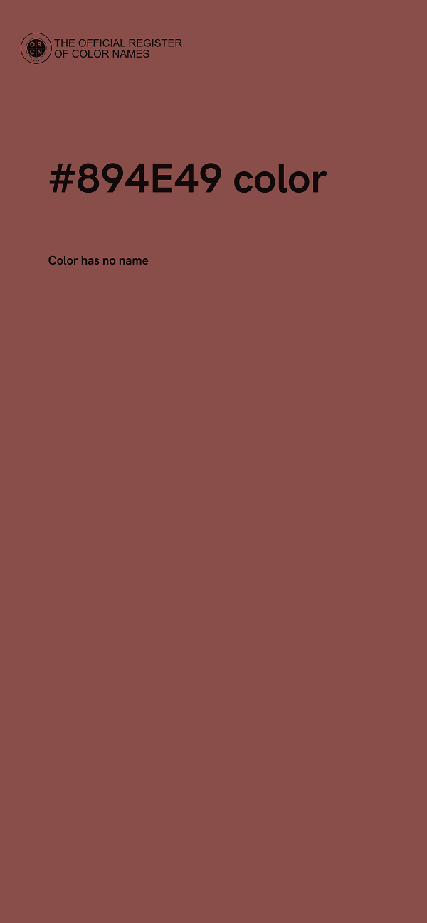 #894E49 color image