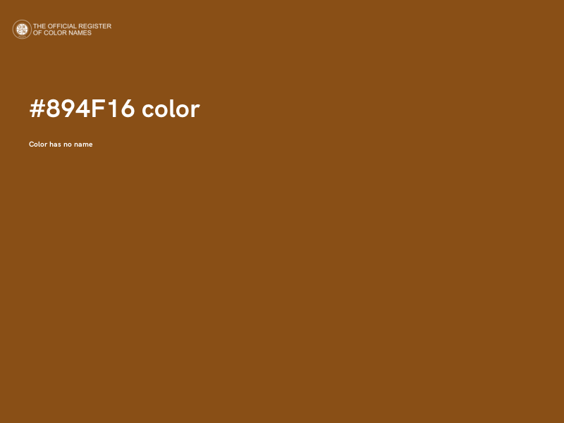 #894F16 color image