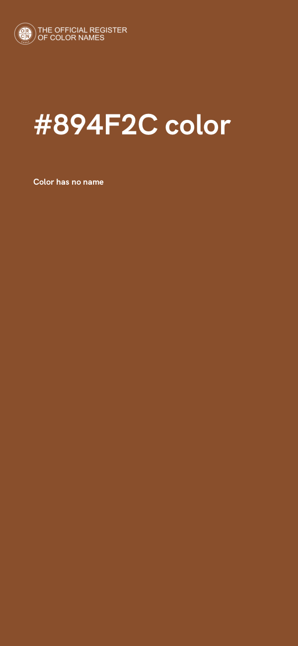 #894F2C color image