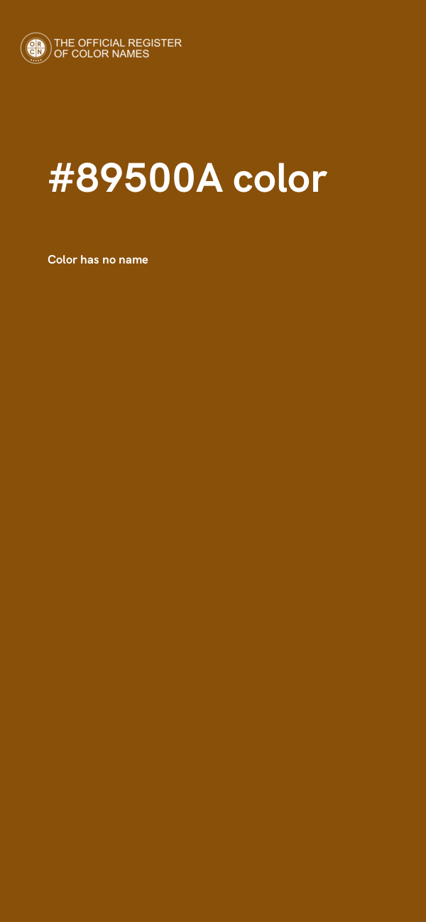 #89500A color image