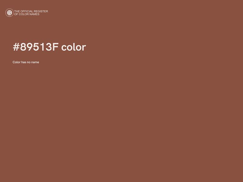 #89513F color image