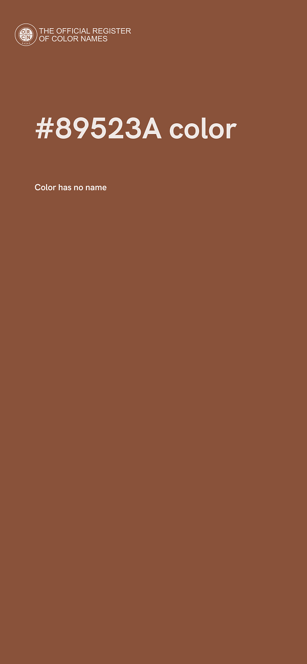 #89523A color image