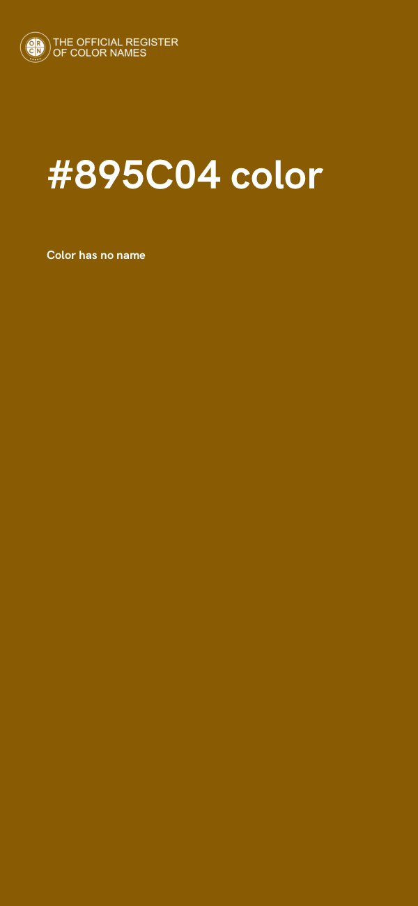 #895C04 color image