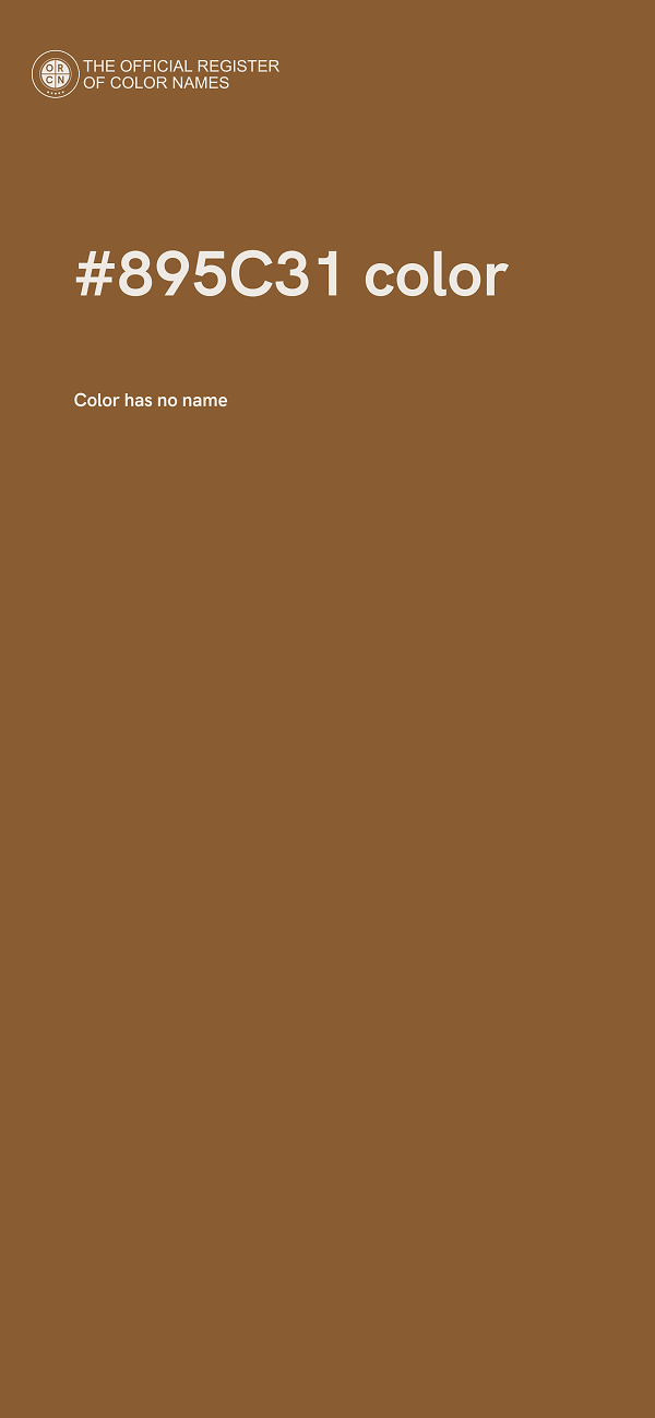 #895C31 color image