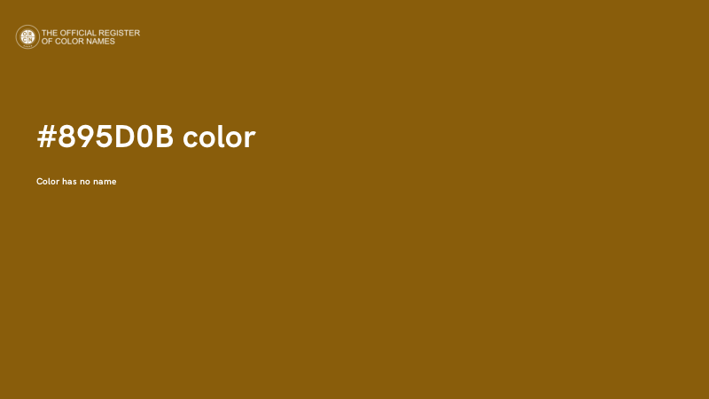 #895D0B color image