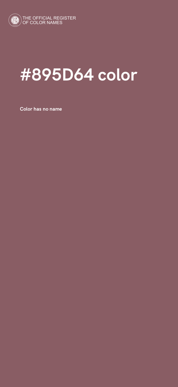 #895D64 color image