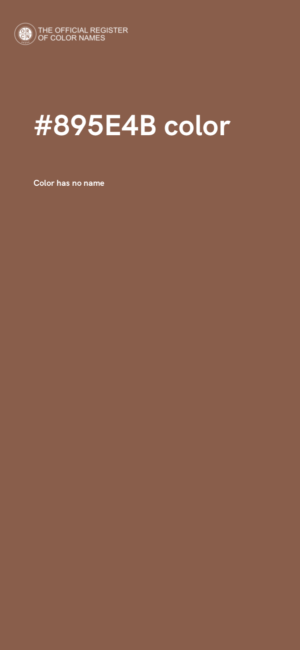 #895E4B color image
