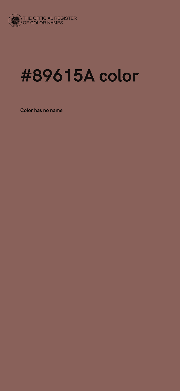 #89615A color image
