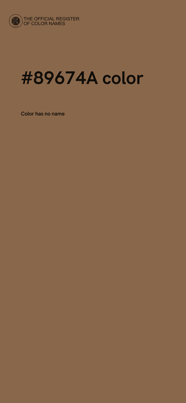 #89674A color image