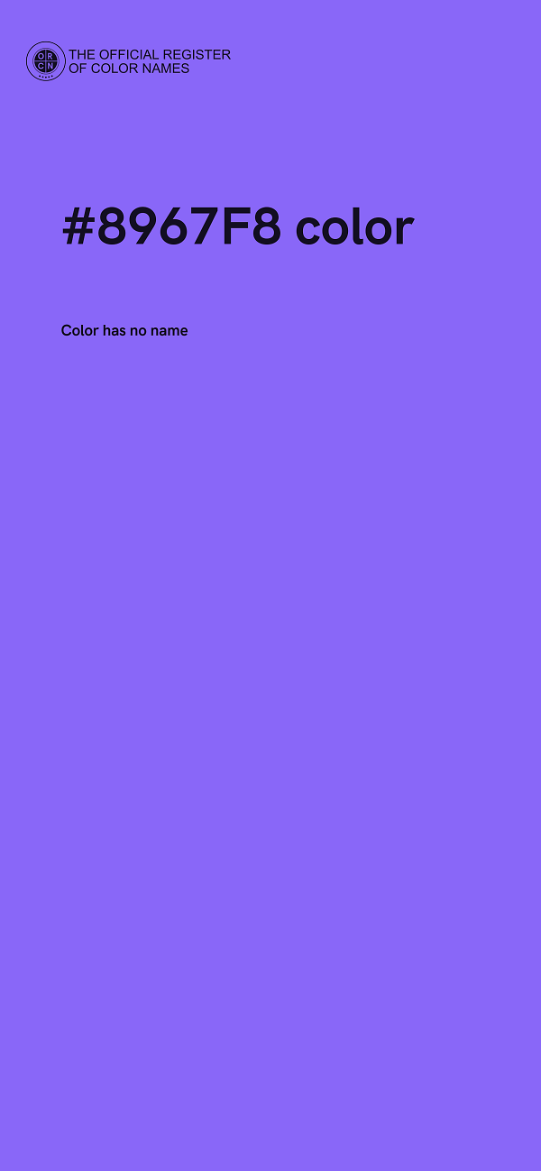 #8967F8 color image