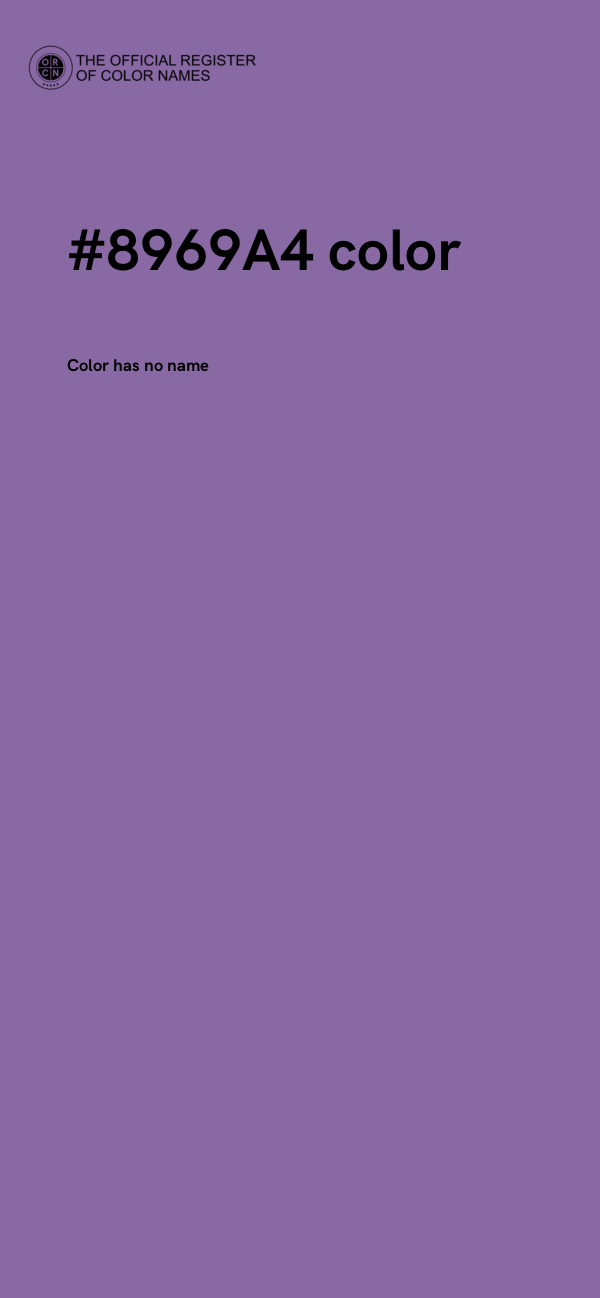 #8969A4 color image