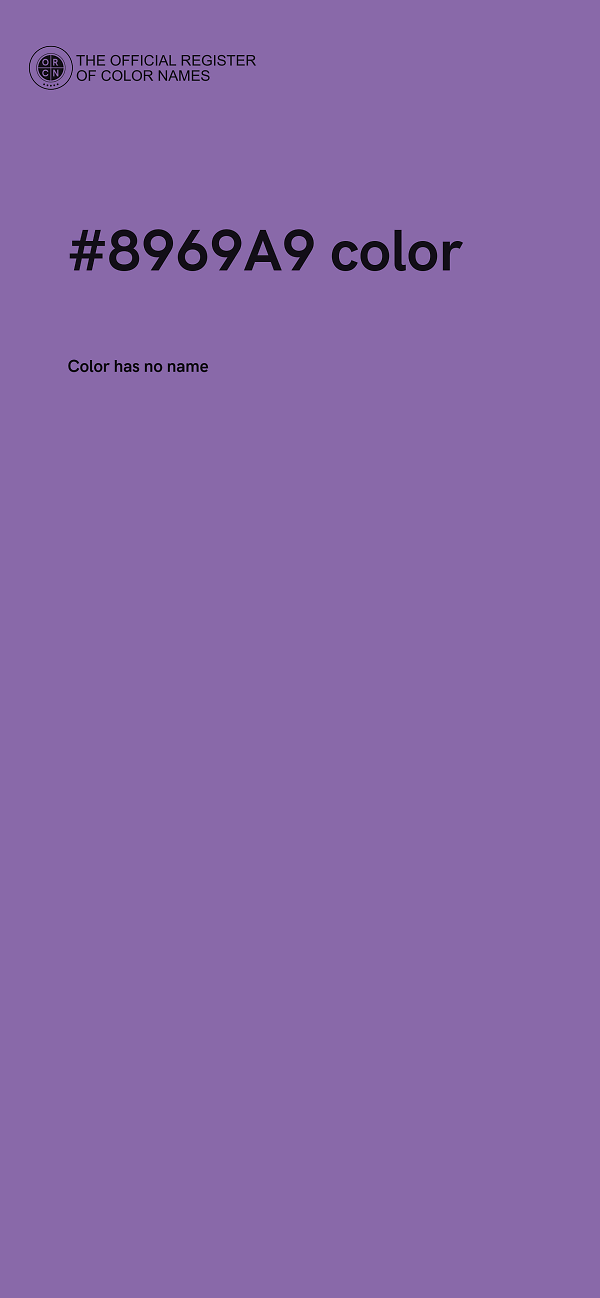 #8969A9 color image