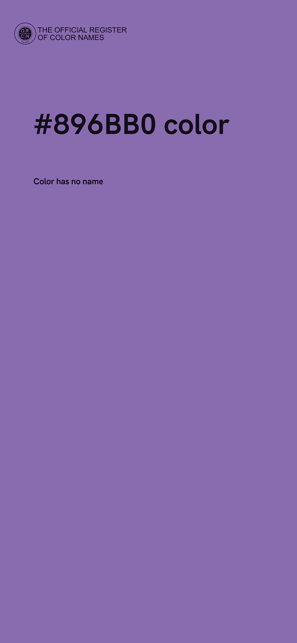 #896BB0 color image