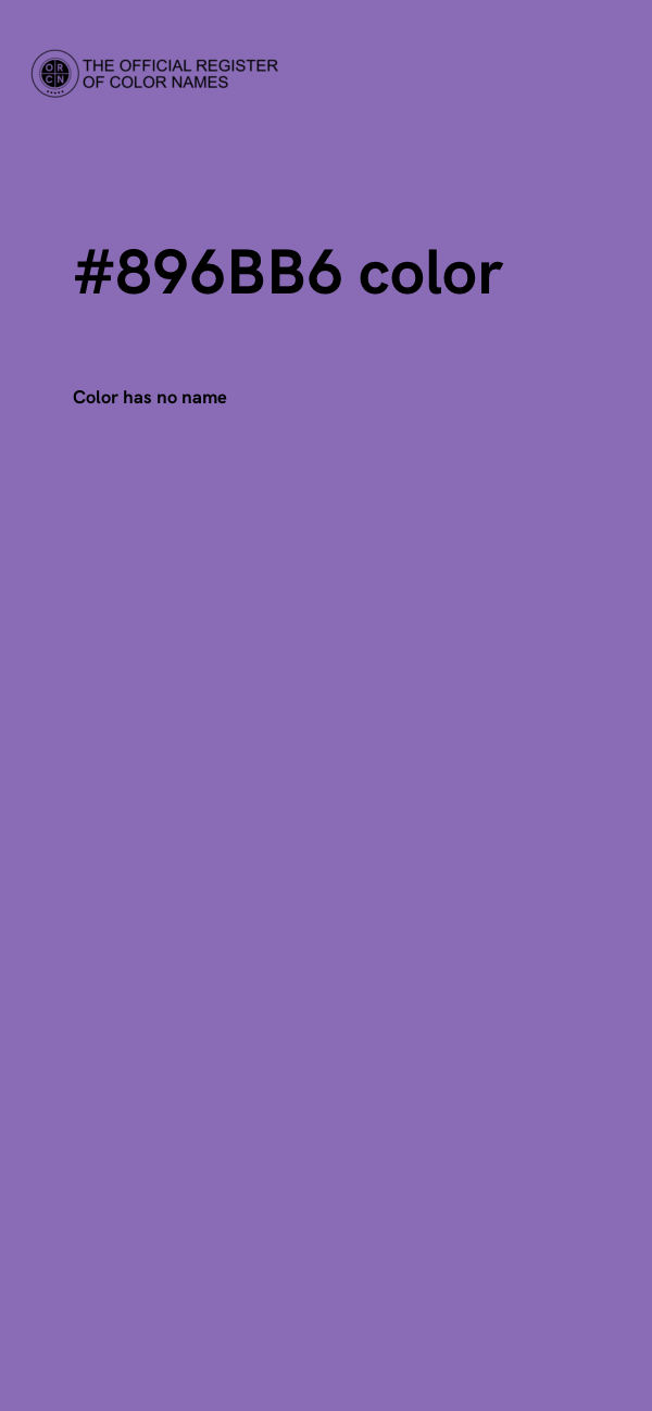 #896BB6 color image