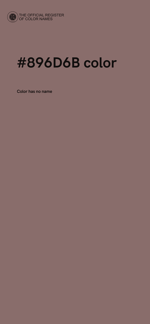 #896D6B color image