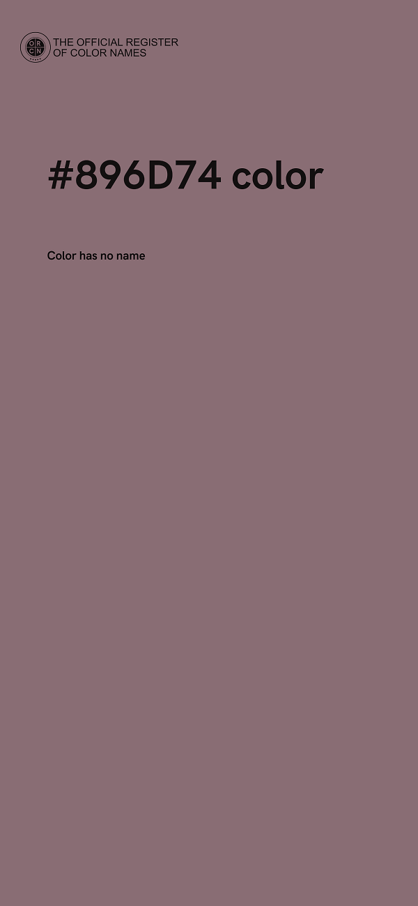 #896D74 color image