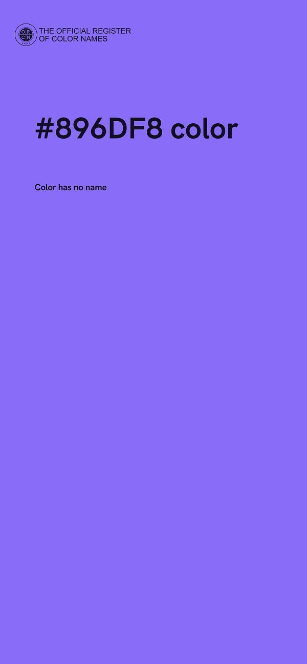 #896DF8 color image