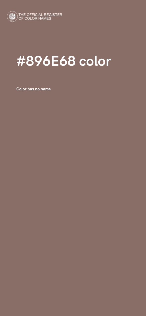 #896E68 color image