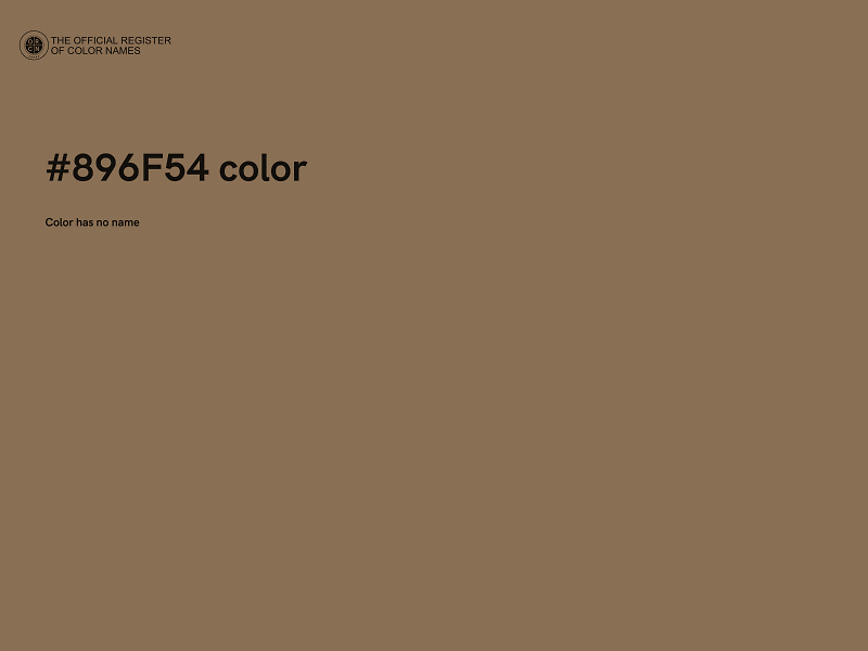 #896F54 color image