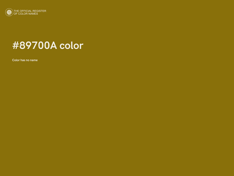 #89700A color image