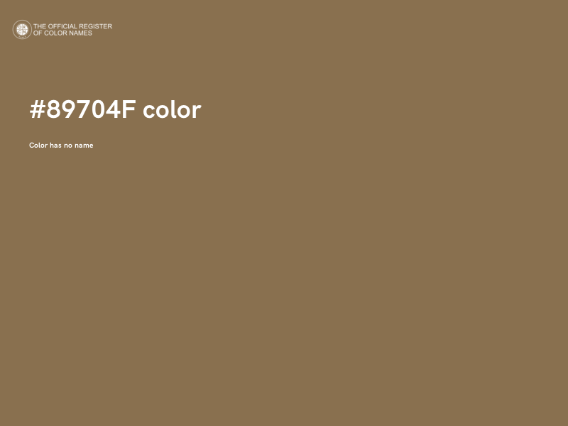 #89704F color image