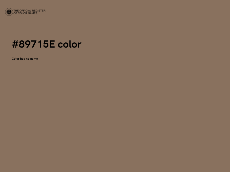 #89715E color image
