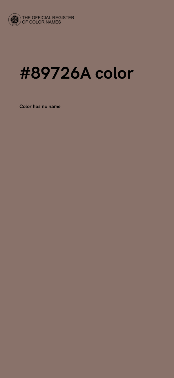 #89726A color image