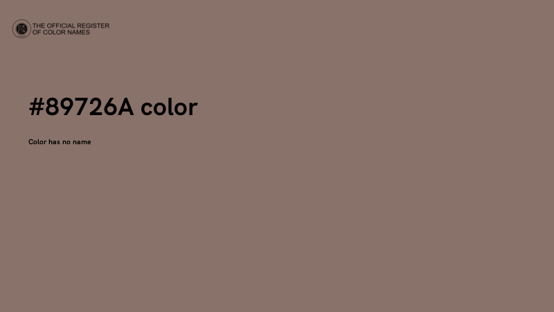 #89726A color image