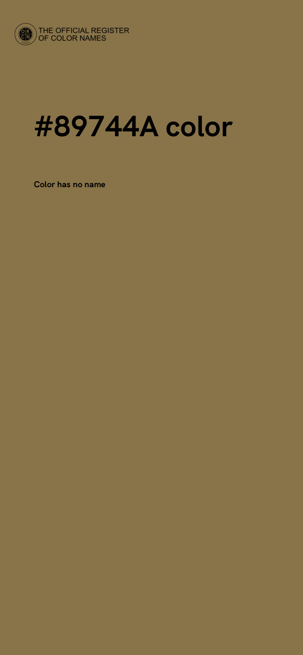 #89744A color image