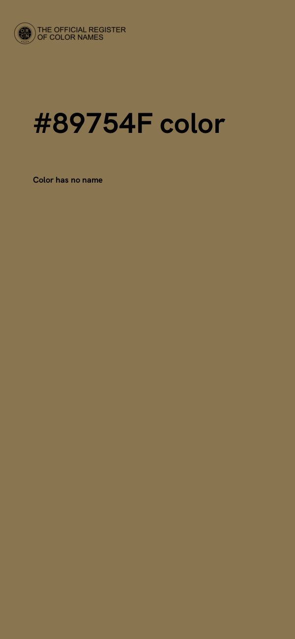 #89754F color image