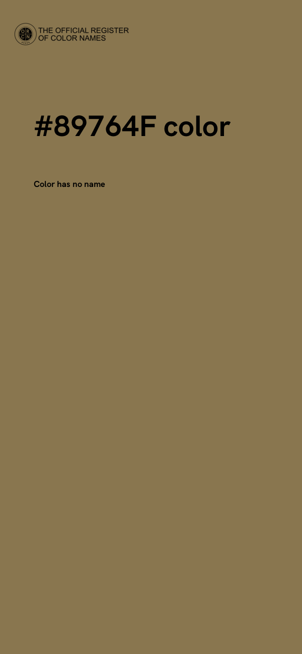 #89764F color image