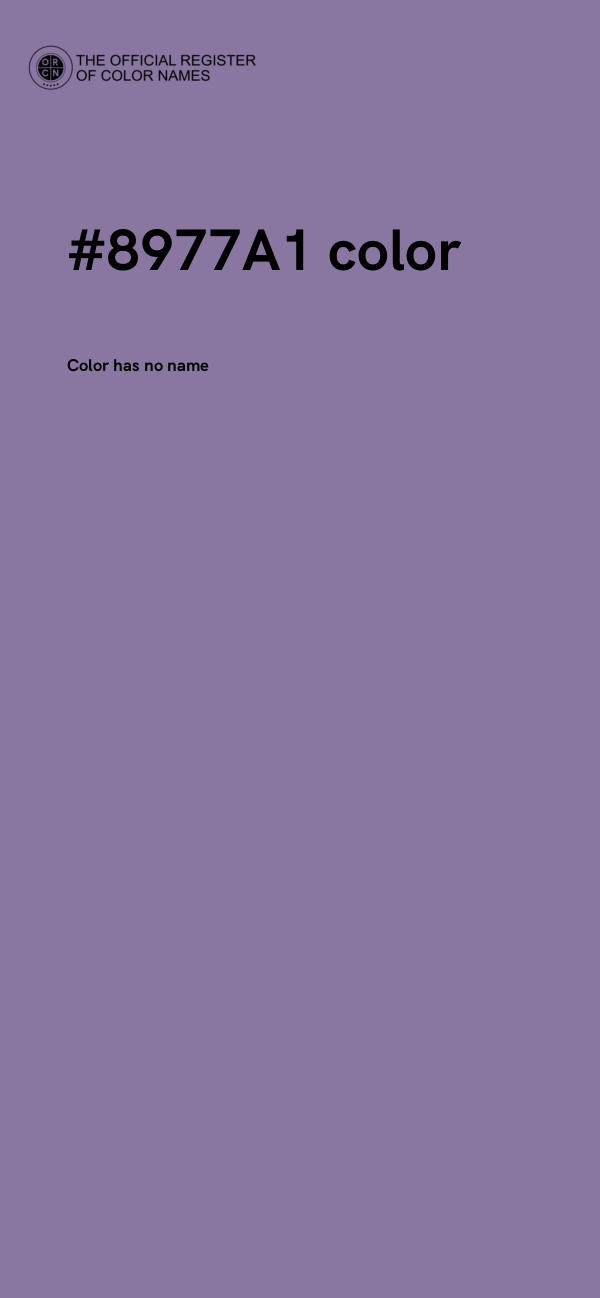 #8977A1 color image