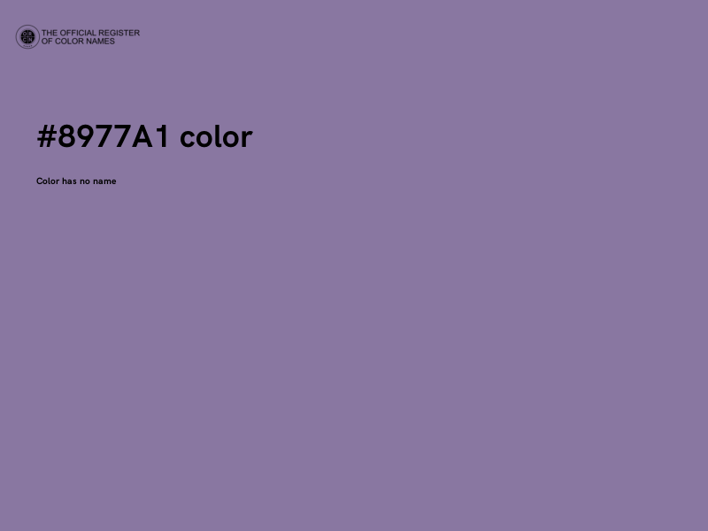 #8977A1 color image