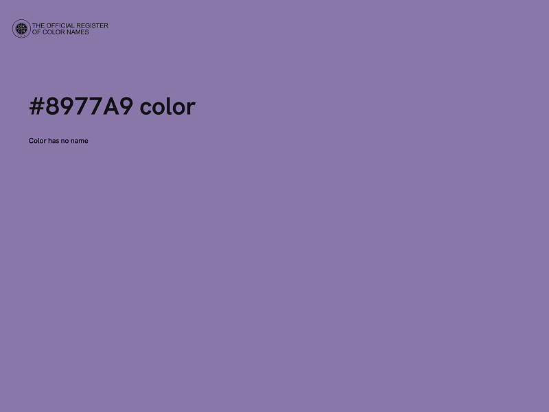 #8977A9 color image