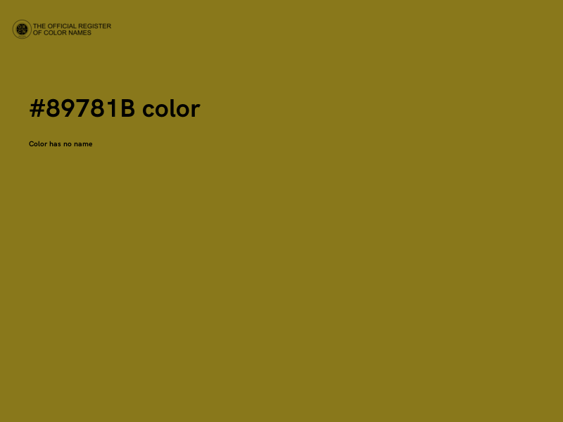 #89781B color image