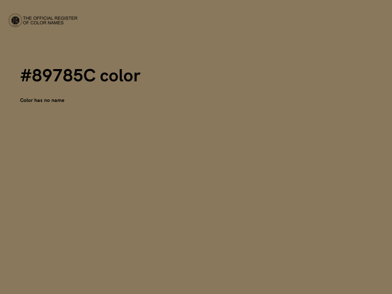 #89785C color image