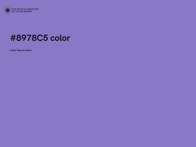 #8978C5 color image