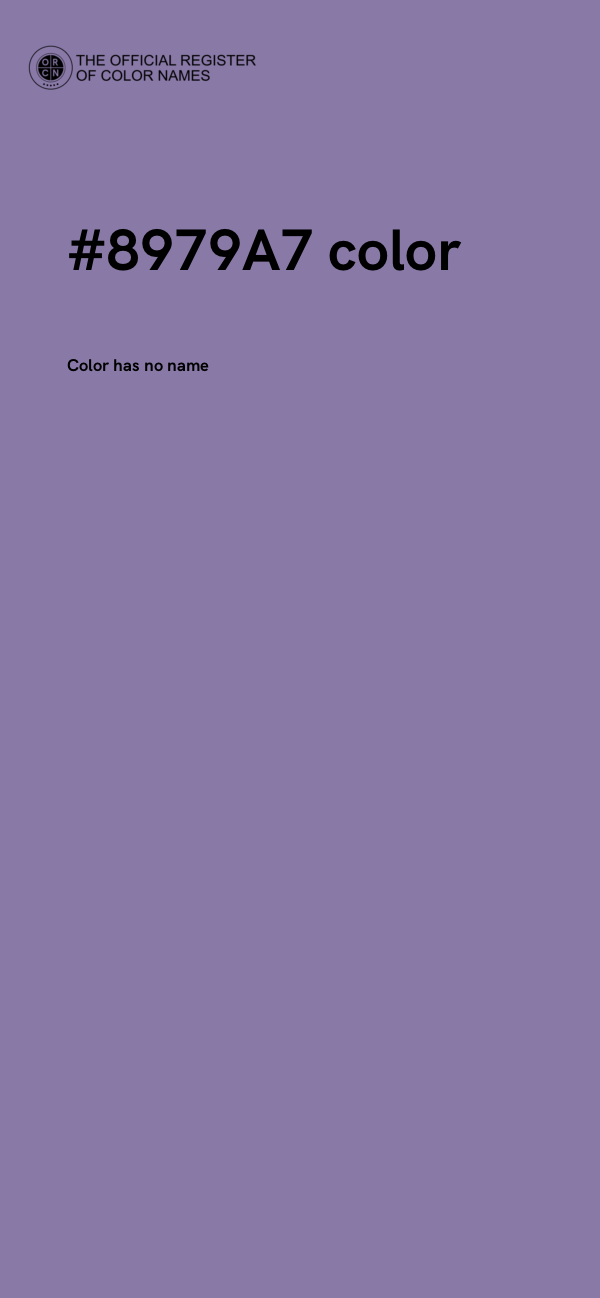 #8979A7 color image