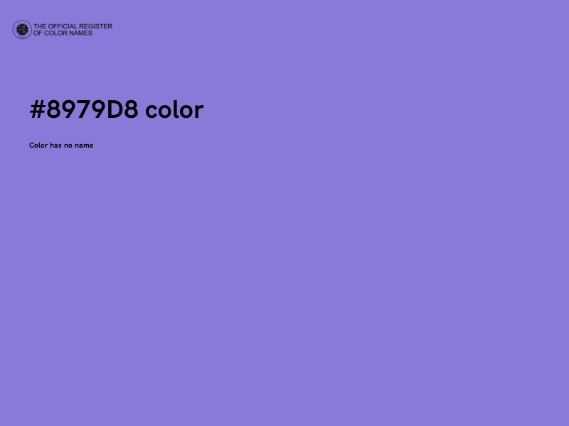 #8979D8 color image