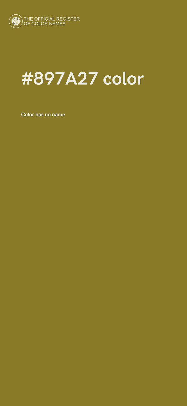#897A27 color image