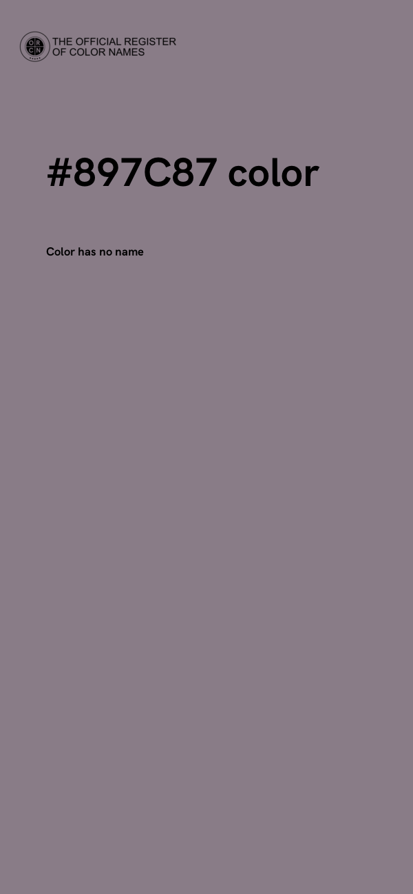 #897C87 color image