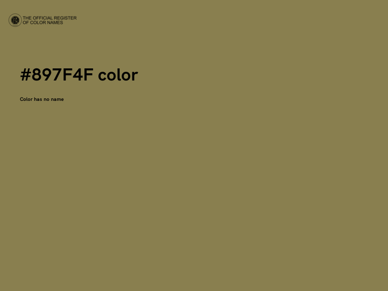 #897F4F color image