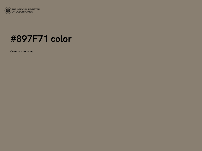 #897F71 color image