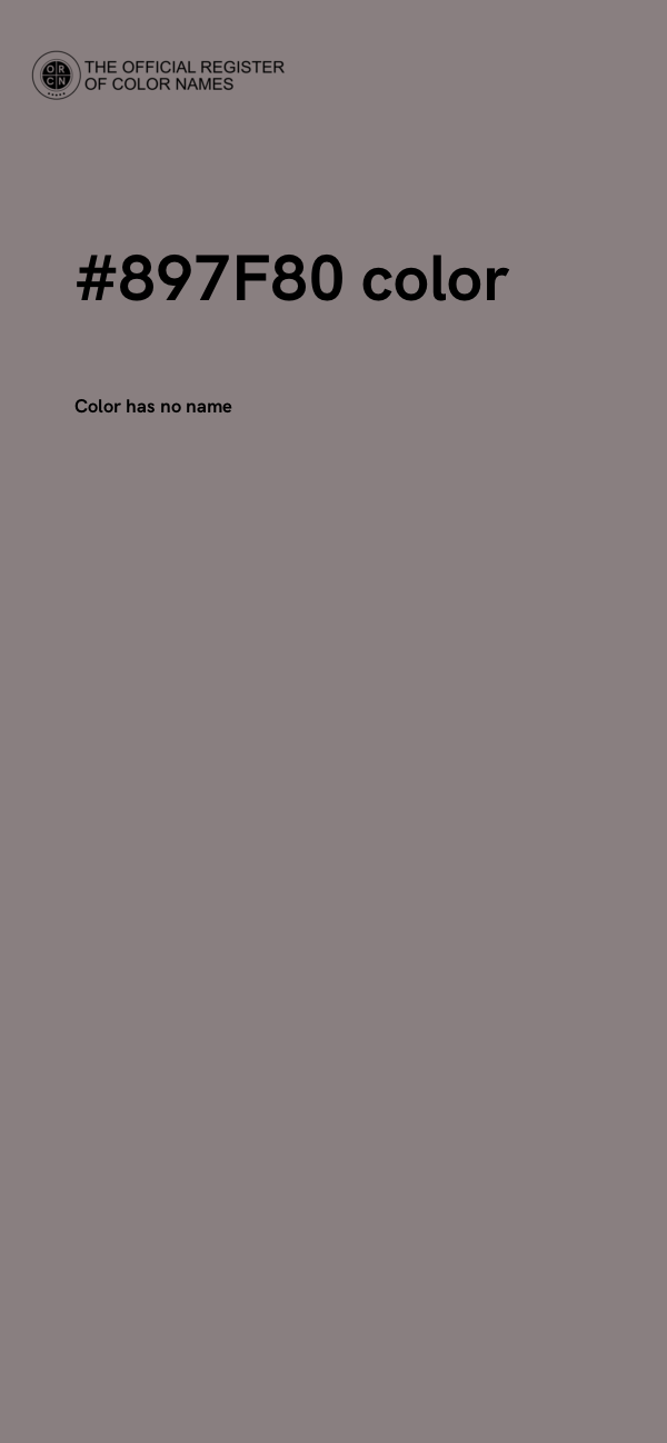 #897F80 color image