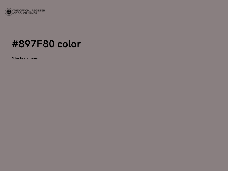 #897F80 color image